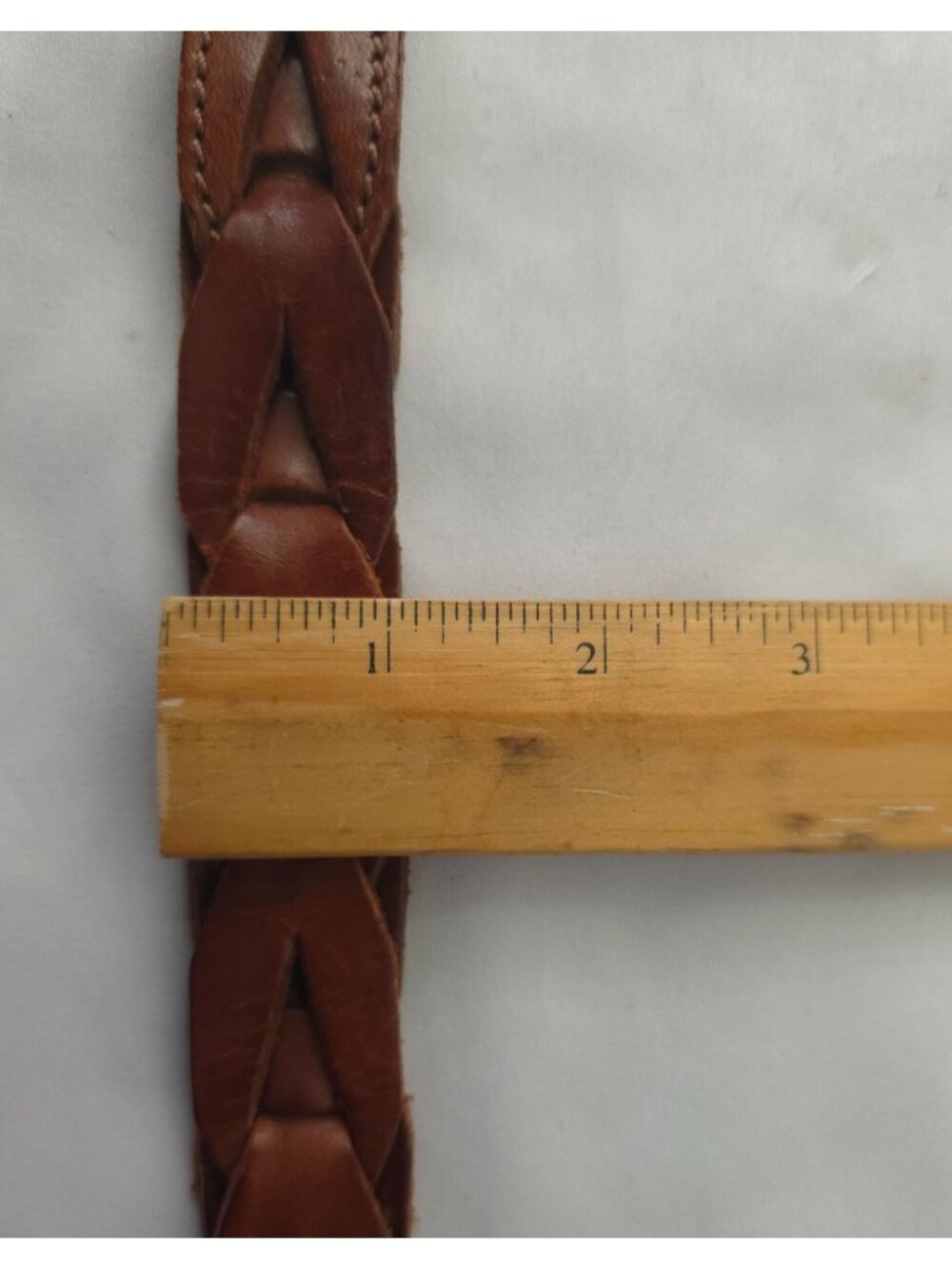 Vintage Sony Studios Wardrobe x Polo Ralph Lauren Braided Brown Leather Belt 36 - Picture 8 of 9